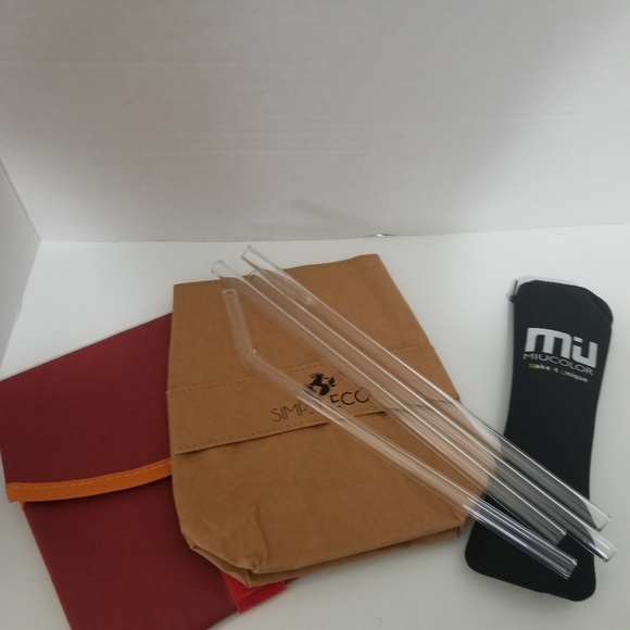 Simply Eco Other - Simply Eco wrap/brown bag glass straws & cutlery